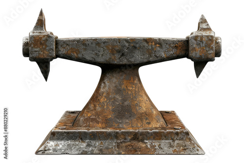 Old anvil isolated on transparent background