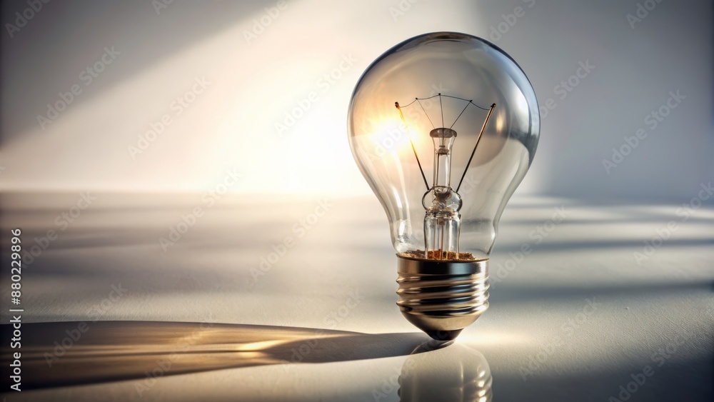 Isolated light bulb against a plain white background with shadows and soft focus, highlighting the innovative idea concept. Isolated light bulb against a plain white background with shadows and soft focus, highlighting the innovative idea concept.