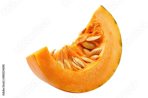 Sliced pumpkin isolated on transparent background