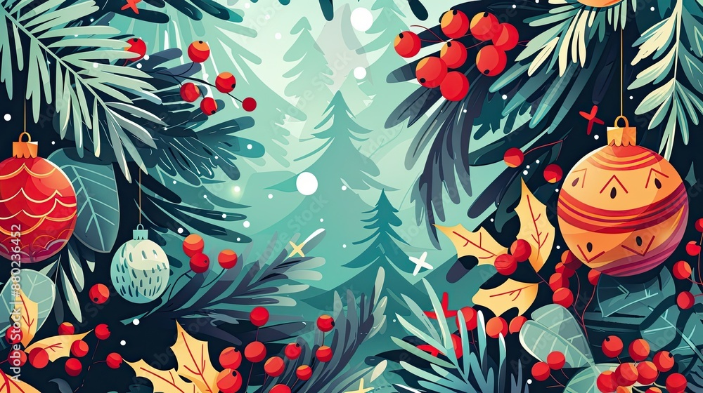 Charming holiday-themed illustrations with festive colors and motifs. Charming holiday-themed illustrations with festive colors and motifs.