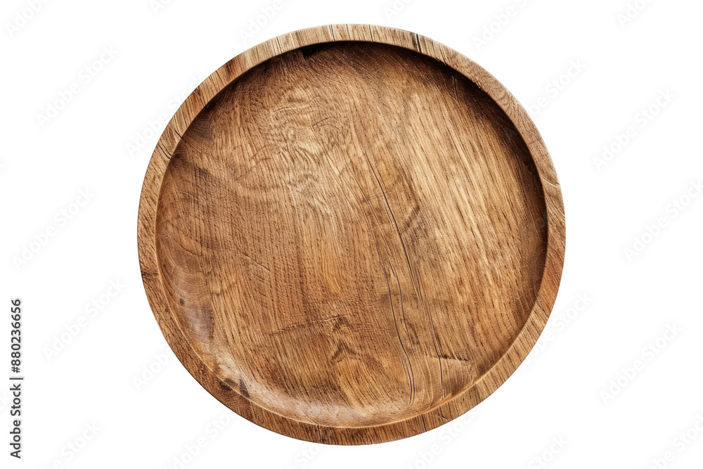 Wooden empty plate isolated on transparent background Wooden empty plate isolated on transparent background