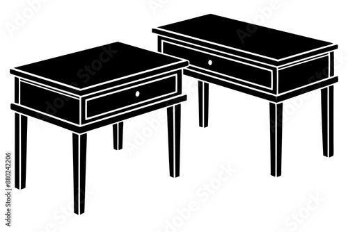 Stunning Vector of desks white background. 