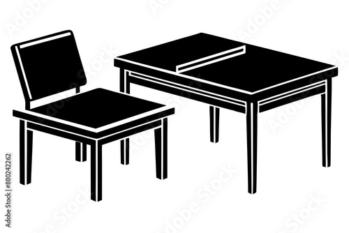 Stunning Vector of desks white background. 