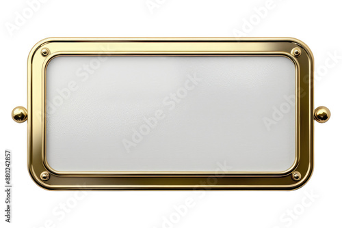 Blank number plate isolated on transparent background