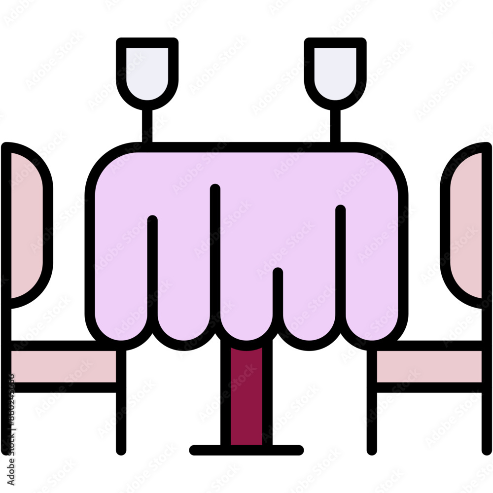 dinner, romantics, restaurant, dinner table, date Icon dinner, romantics, restaurant, dinner table, date Icon