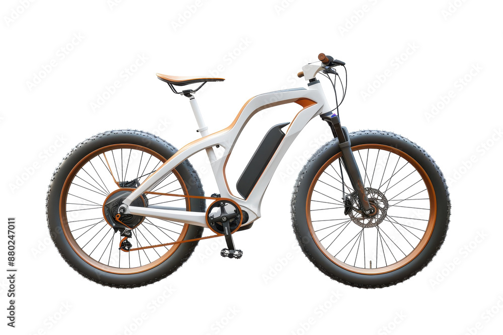 Stylish Electric Bike Isolated On Transparent Background Stylish Electric Bike Isolated On Transparent Background