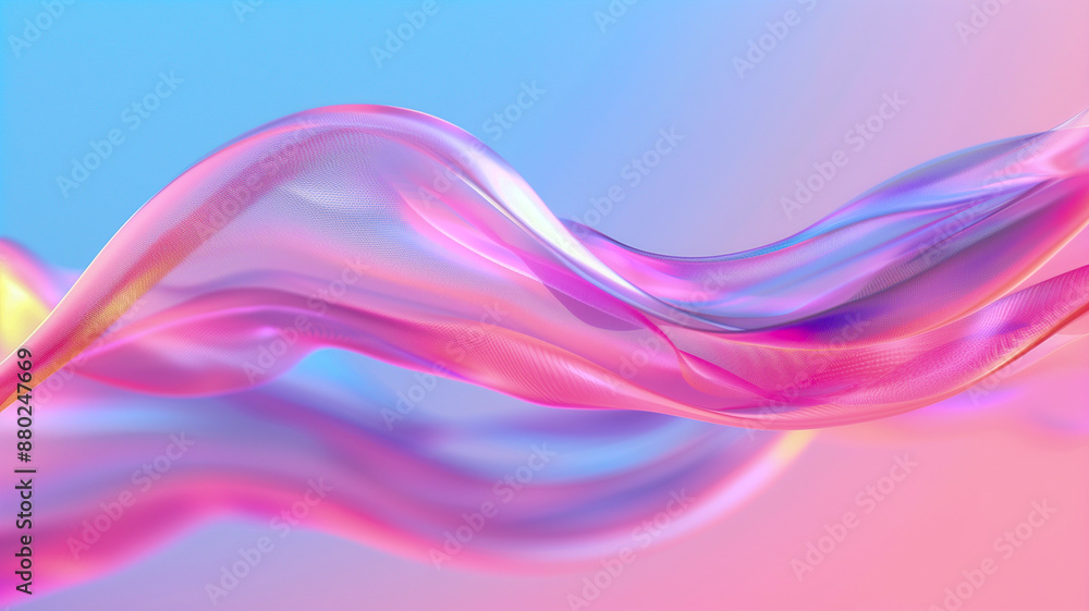 Naklejka premium Abstract Art with Vibrant Pink and Purple Curls