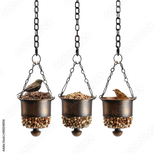 Hanging Bird Feeder Display Isolated On Transparent Background