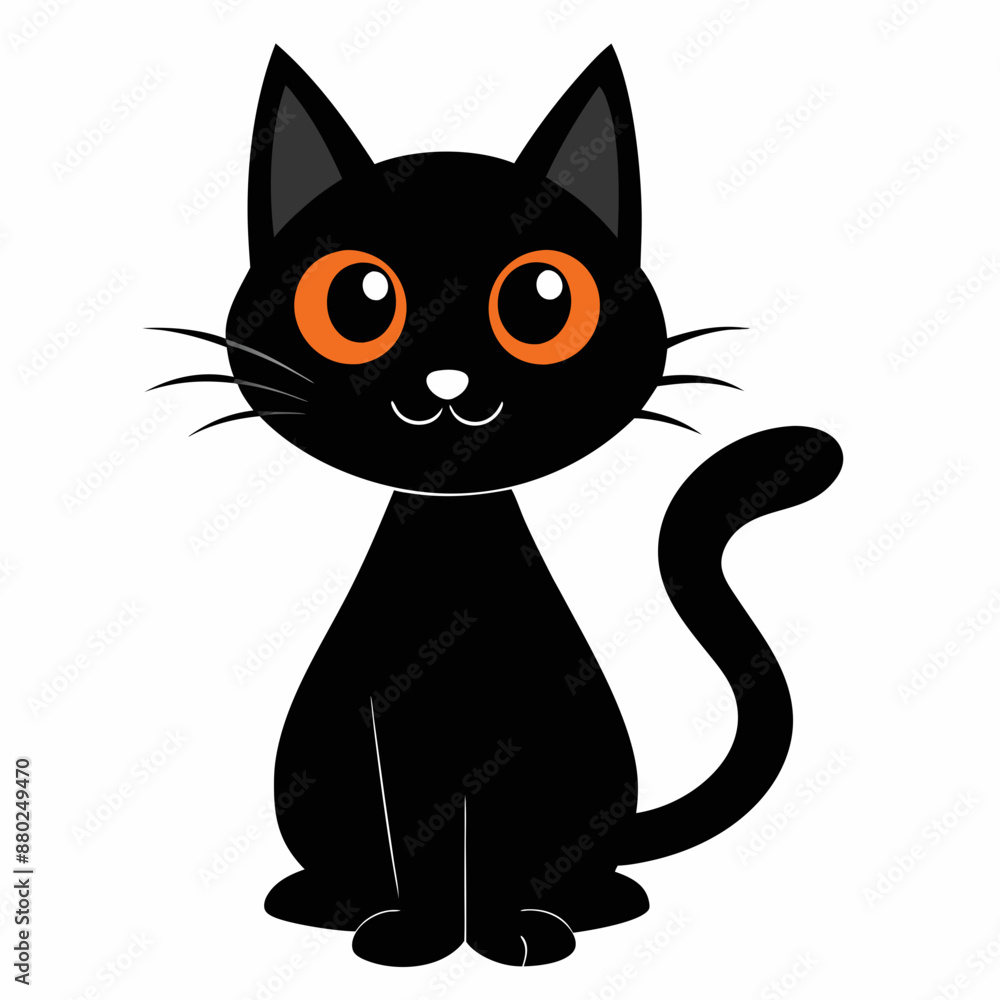 Black cat vector illustration, cat vector art, halloween black cat silhouette, black cat cartoon vector art Black cat vector illustration, cat vector art, halloween black cat silhouette, black cat cartoon vector art