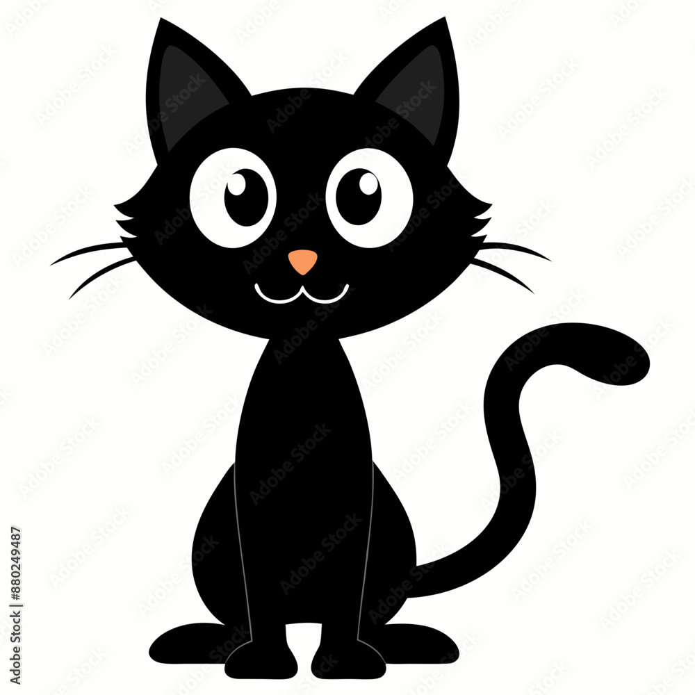 Black cat vector illustration, cat vector art, halloween black cat silhouette, black cat cartoon vector art Black cat vector illustration, cat vector art, halloween black cat silhouette, black cat cartoon vector art