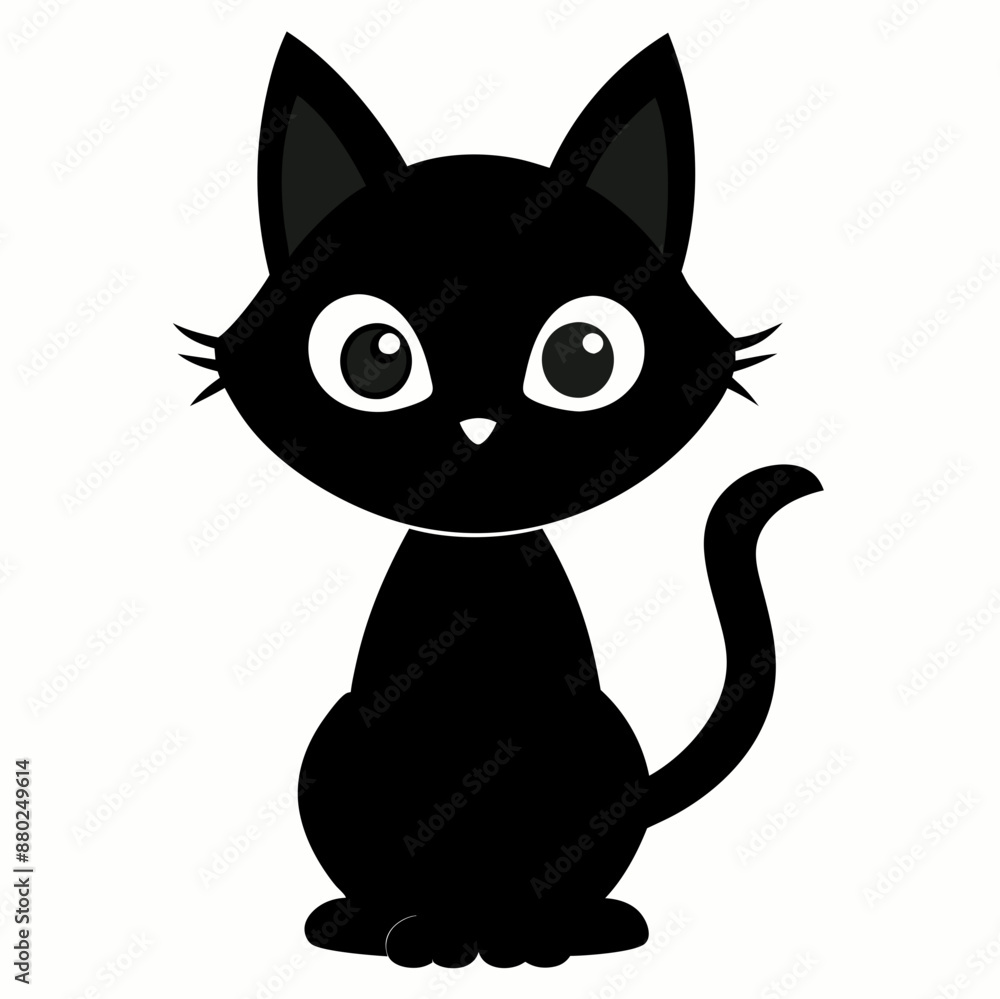 Black cat vector illustration, cat vector art, halloween black cat silhouette, black cat cartoon vector art Black cat vector illustration, cat vector art, halloween black cat silhouette, black cat cartoon vector art