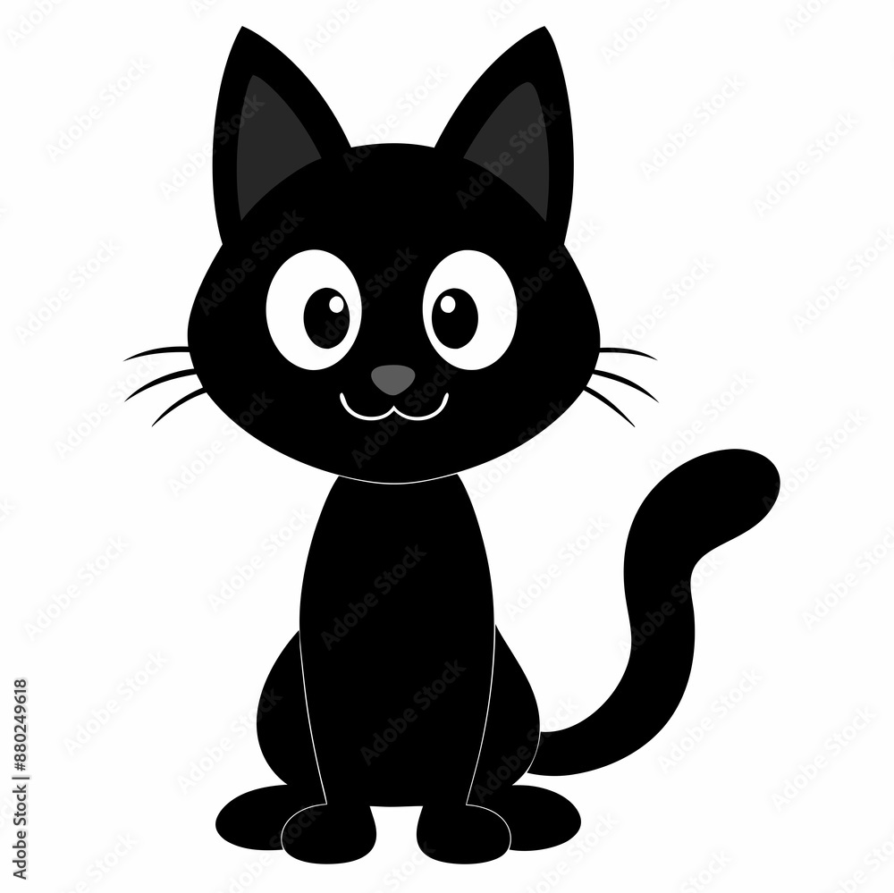 Black cat vector illustration, cat vector art, halloween black cat silhouette, black cat cartoon vector art Black cat vector illustration, cat vector art, halloween black cat silhouette, black cat cartoon vector art