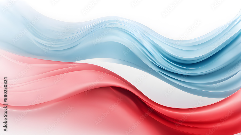 A red and blue wave with a white background A red and blue wave with a white background