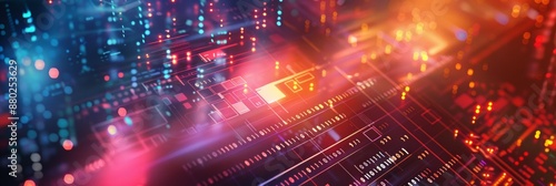 Wallpaper Mural Graphic design background of tech scene or neon blue purple tone. Modern abstract background Torontodigital.ca