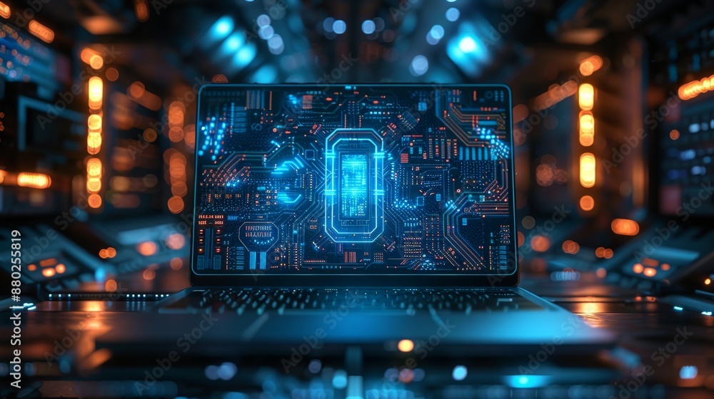 Futuristic Circuit Board Technology - Generative AI Futuristic Circuit Board Technology - Generative AI