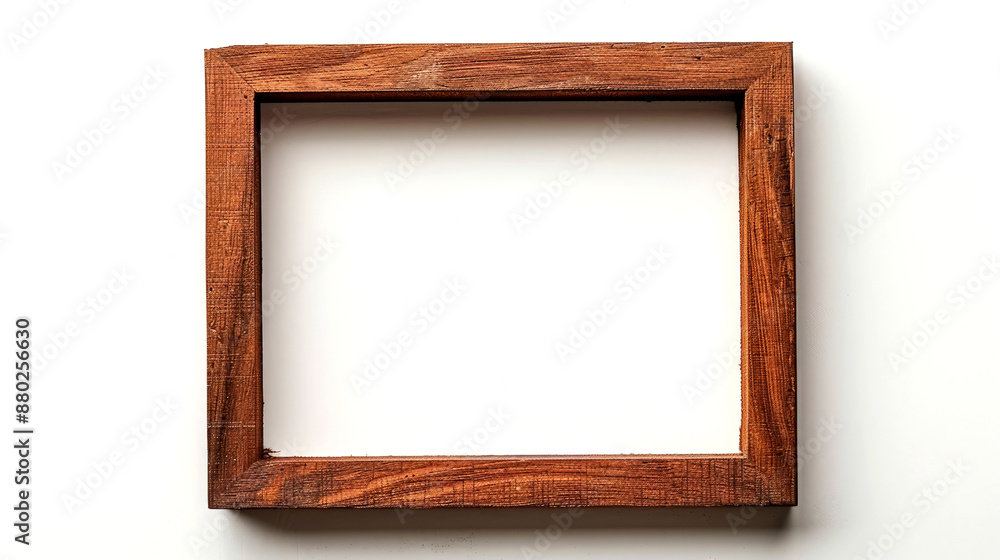 Fototapeta premium frame wooden on white background