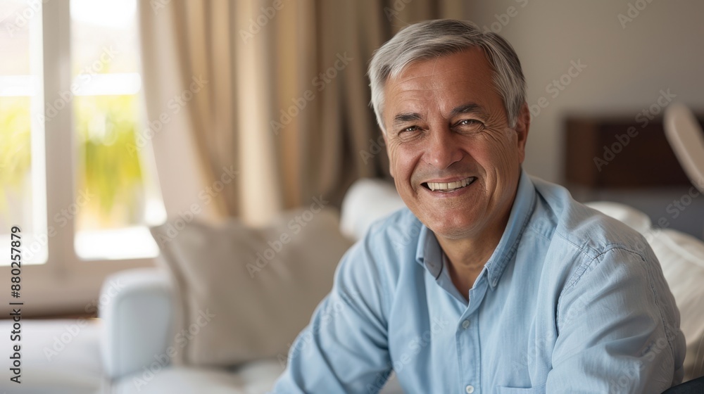 The smiling senior man The smiling senior man