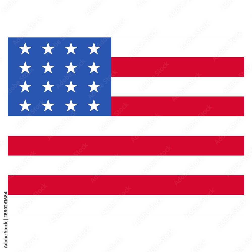Naklejka premium Vector Icon for United States, country, national, flag, world flag