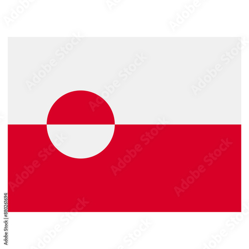 Vector Icon for Greenland, country, national, flag, world flag