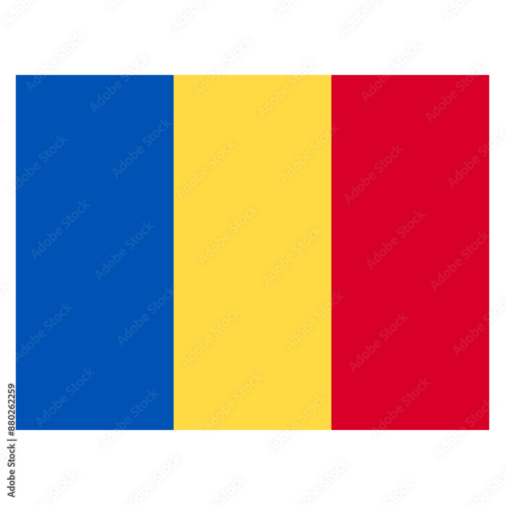 Fototapeta premium Vector Icon for Romania, country, national, flag, world flag