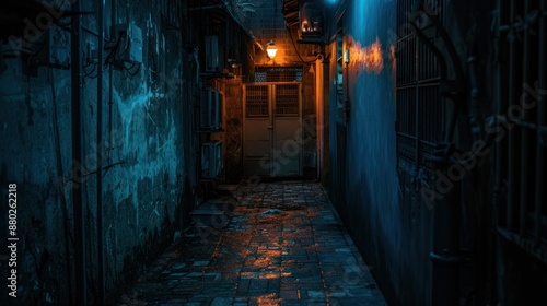 Mysterious Nighttime Alleyway © Zie