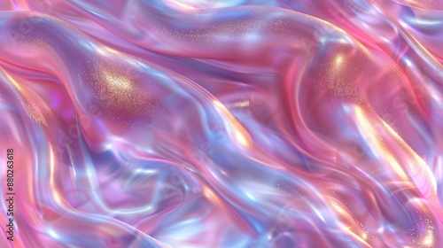 Pink and Blue Iridescent 3D Background