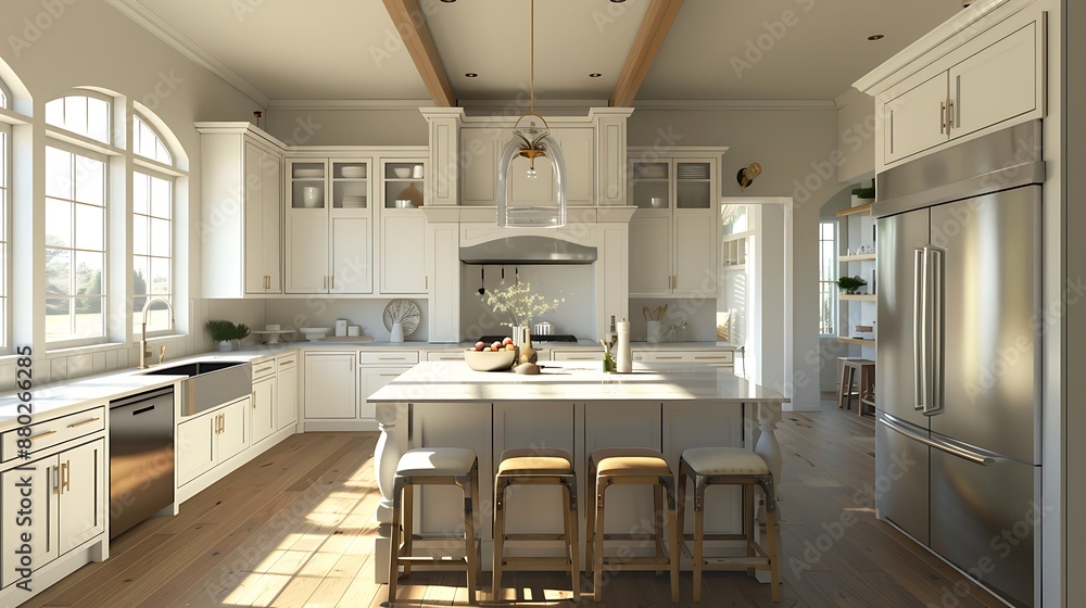 Fototapeta premium modern kitchen interior with kitchen