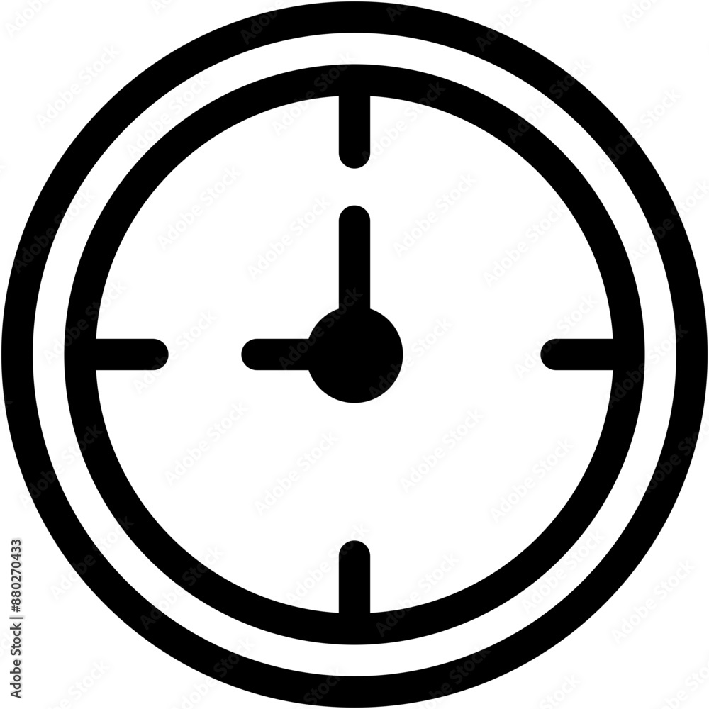 Vector Icon clock, essential, object, time tracking, timer Vector Icon clock, essential, object, time tracking, timer