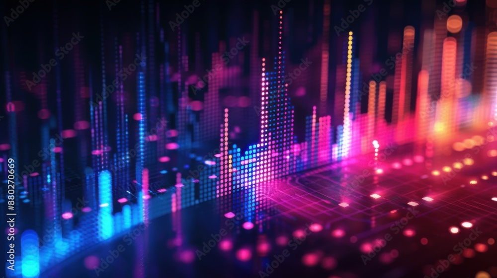 abstract digital sound equalizer. Linear wave-like sound. abstract digital sound equalizer. Linear wave-like sound.
