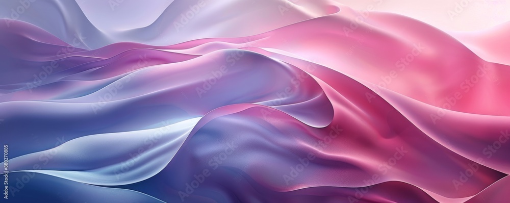 Obraz premium Abstract fluid background in shades of pink and purple with smooth wave patterns