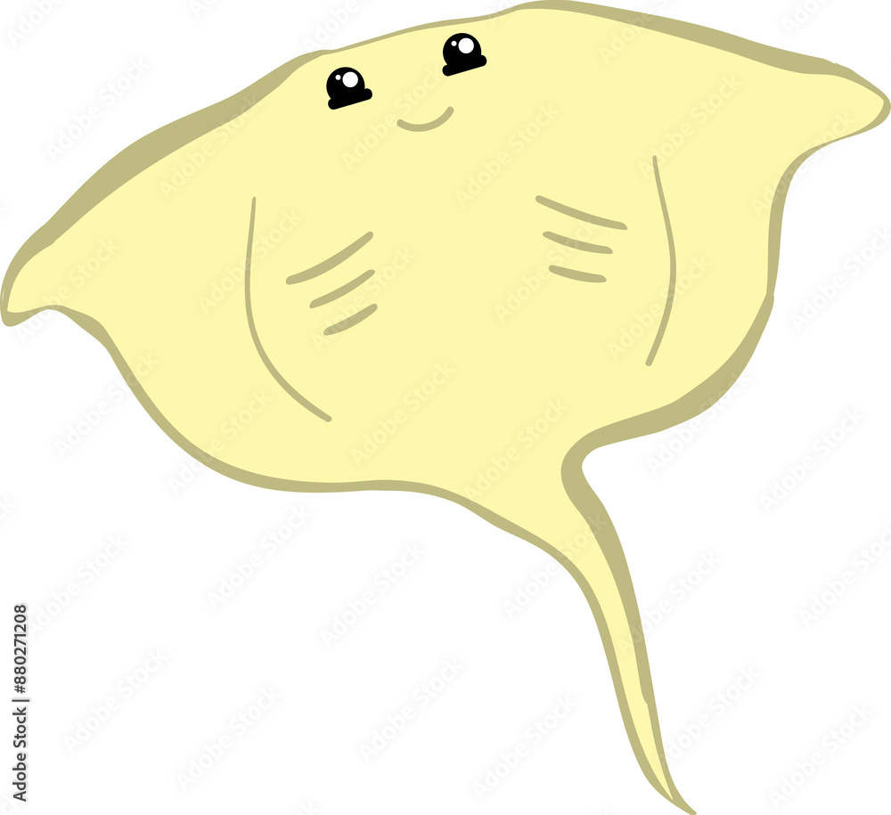 cute stingray cartoon, fish sea animal. cute stingray cartoon, fish sea animal.