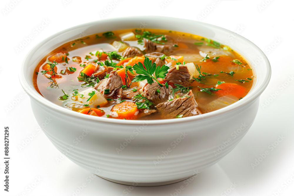 a bowl of soup with meat and vegetables a bowl of soup with meat and vegetables