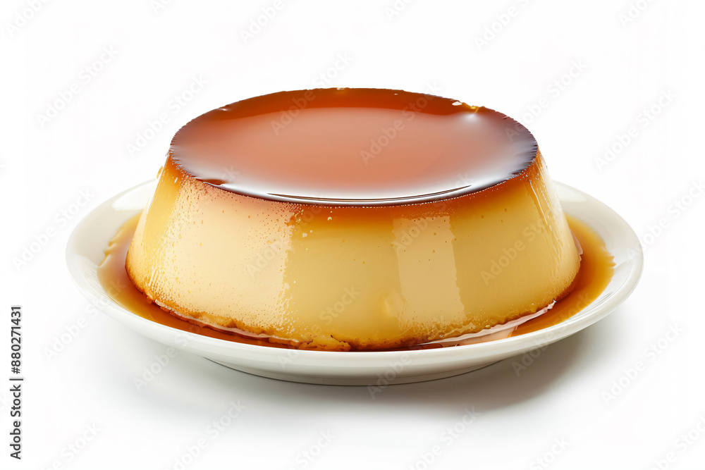a plate of flan with caramel sauce on it a plate of flan with caramel sauce on it
