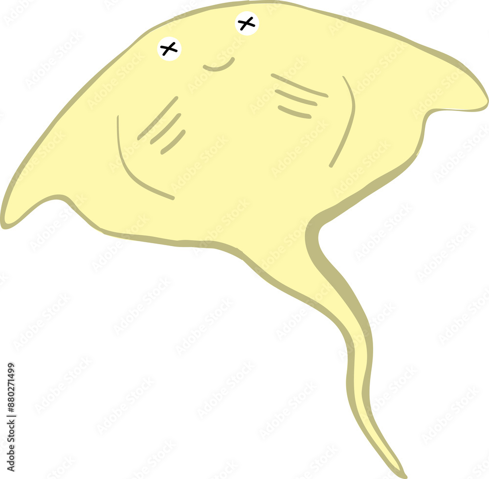 cute stingray cartoon, fish sea animal. cute stingray cartoon, fish sea animal.