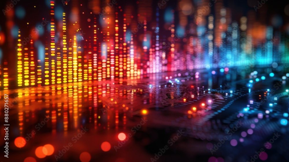 abstract digital sound equalizer. Linear wave-like sound. abstract digital sound equalizer. Linear wave-like sound.