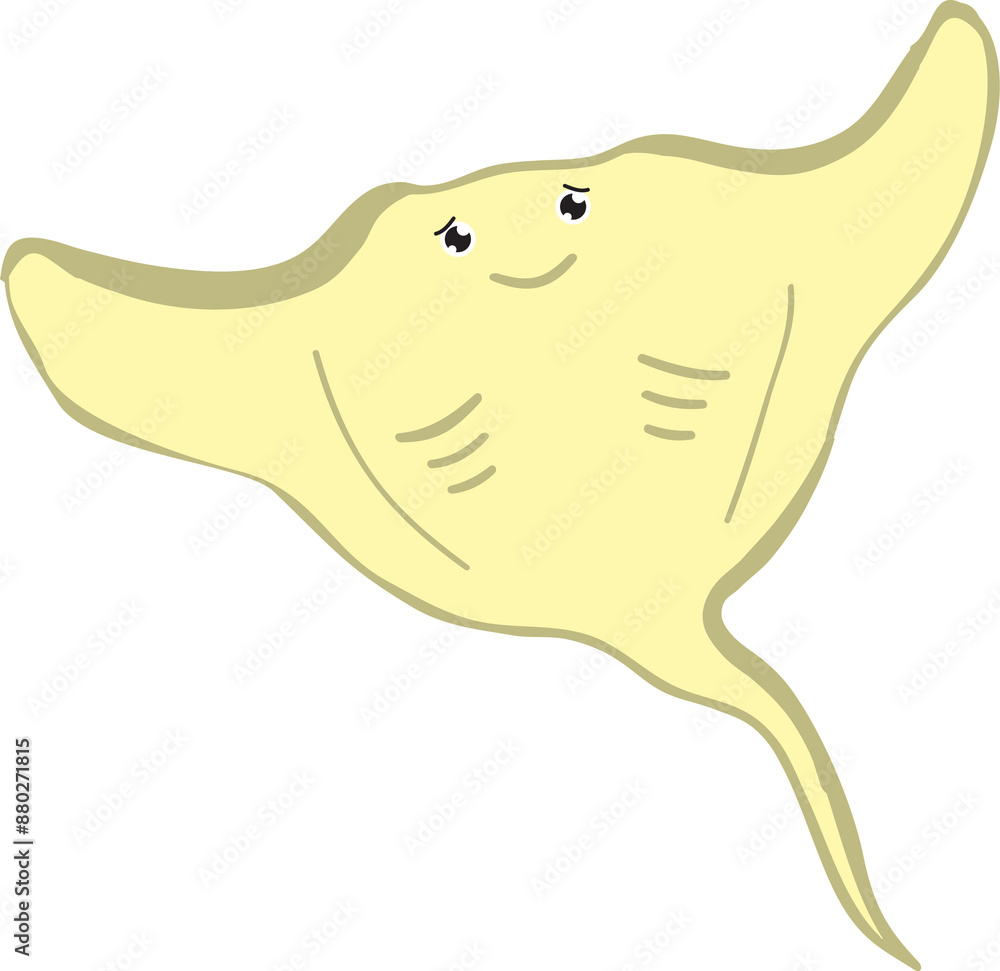 cute stingray cartoon, fish sea animal. cute stingray cartoon, fish sea animal.