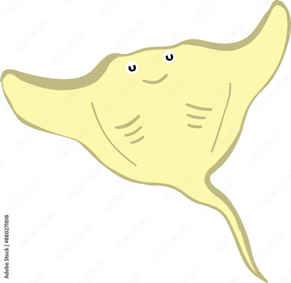 cute stingray cartoon, fish sea animal. cute stingray cartoon, fish sea animal.