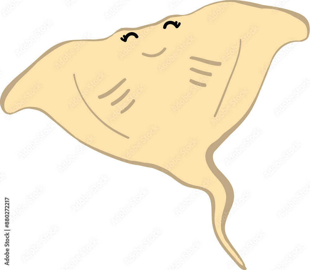 cute stingray cartoon, fish sea animal. cute stingray cartoon, fish sea animal.