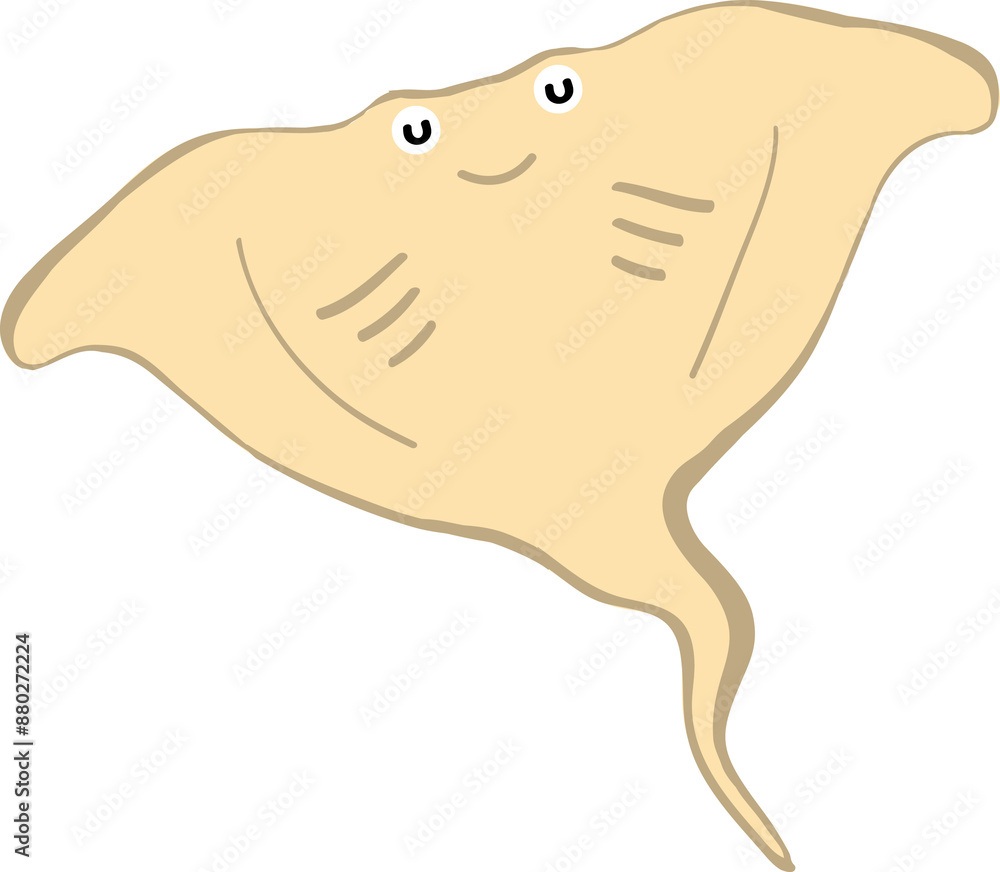 cute stingray cartoon, fish sea animal. cute stingray cartoon, fish sea animal.