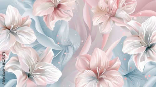 Elegant floral pattern in pastel colors, suitable for creative industries.