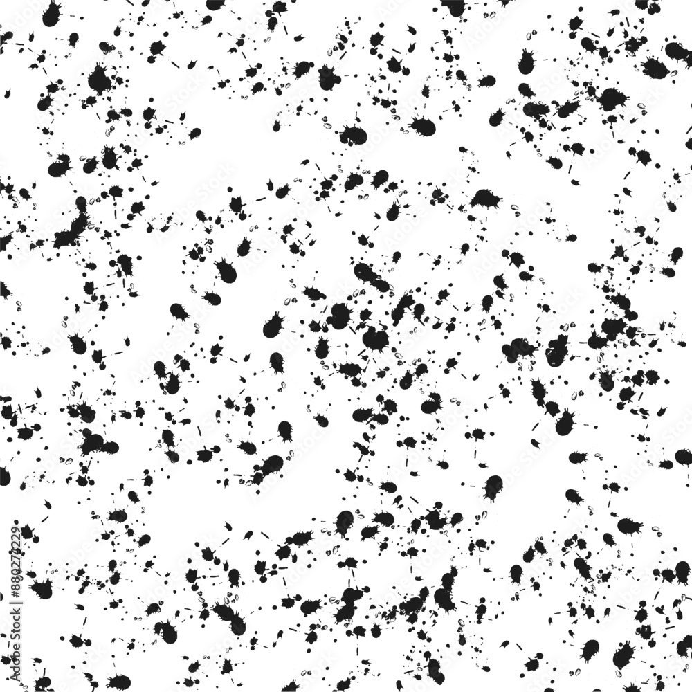 Abstract texture of black mascara splatters on a white background Abstract texture of black mascara splatters on a white background