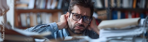 Stressed Accountant Surroun...