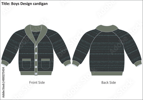 Boys cardigan with pocket.