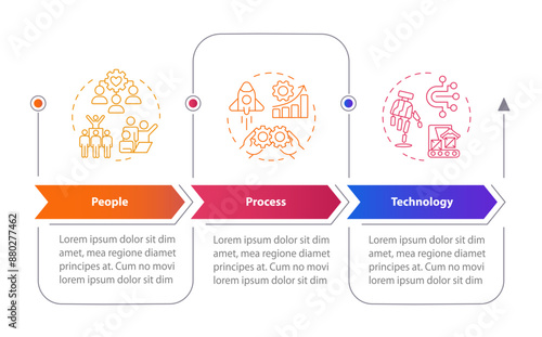 PPT framework rectangle infographic template. Assortment plan. Data visualization with 3 steps. Editable timeline info chart. Workflow layout with line icons. Lato-Bold, Regular fonts used