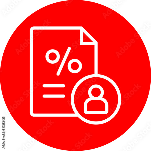 Customer Vector Line White Circle Red