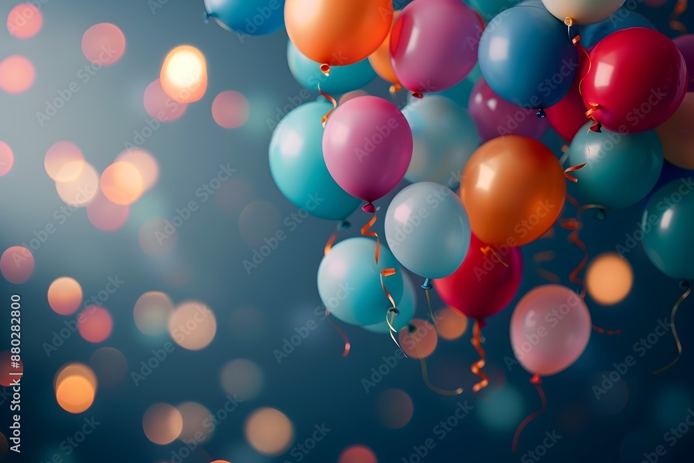 Colorful Balloons and Festive Celebrating a Joyous Occasion Colorful Balloons and Festive Celebrating a Joyous Occasion