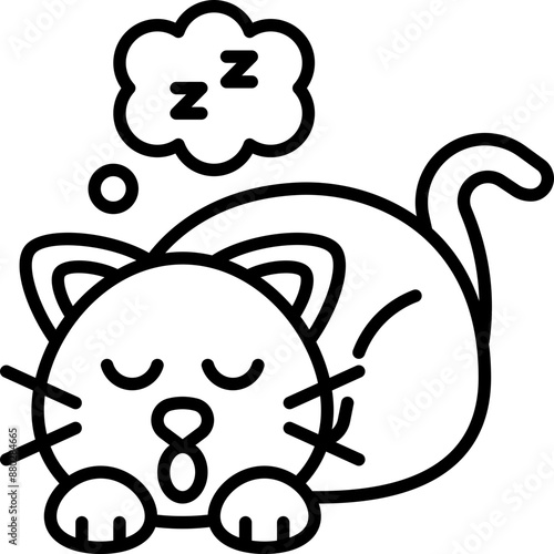 Cat sleep icon