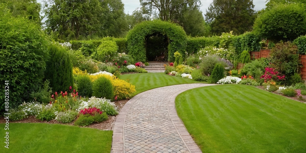 Lush garden with colorful flowers lining a winding pathway, nature, garden, pathway, flowers, blooming, colorful, beautiful
Lush garden with colorful flowers lining a winding pathway, nature, garden, pathway, flowers, blooming, colorful, beautiful