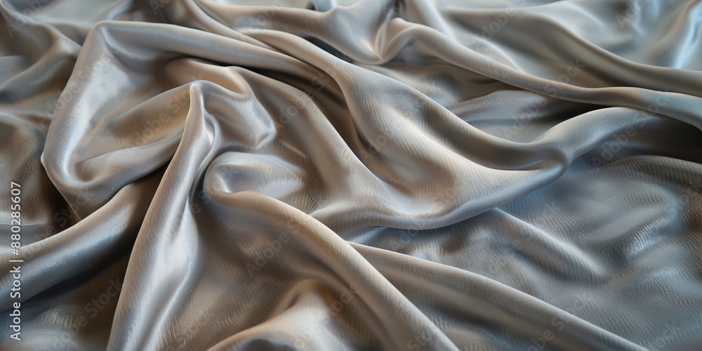 Silky fabric waves in soothing tones, gentle folds creating a tr Silky fabric waves in soothing tones, gentle folds creating a tr