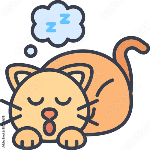 Cat sleep icon